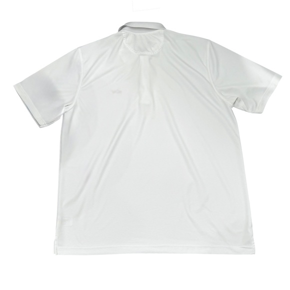 GREG NORMAN WHITE TONAL STRIPE PATTERN PLAY DRY COLLARED POLO SHIRT - Picture 3 of 11